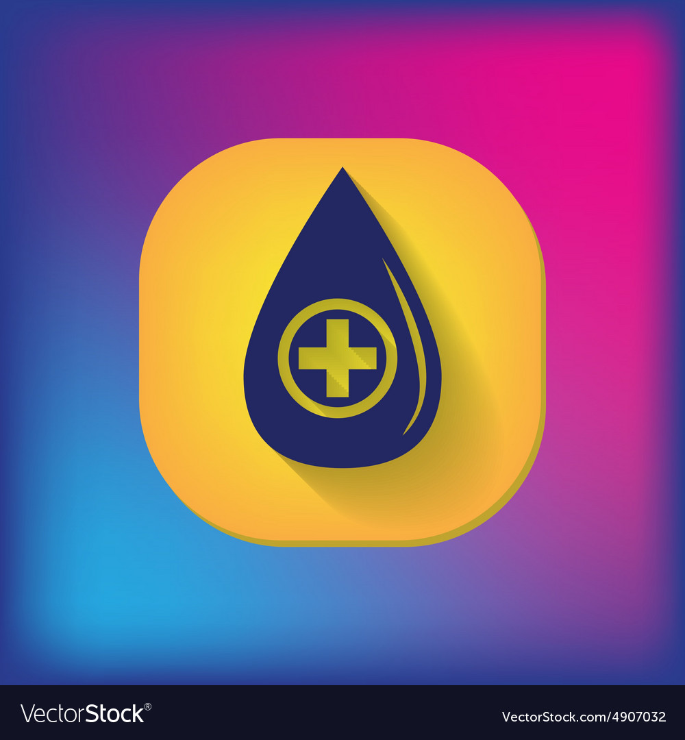 Drop with a cross medical symbol of liquid