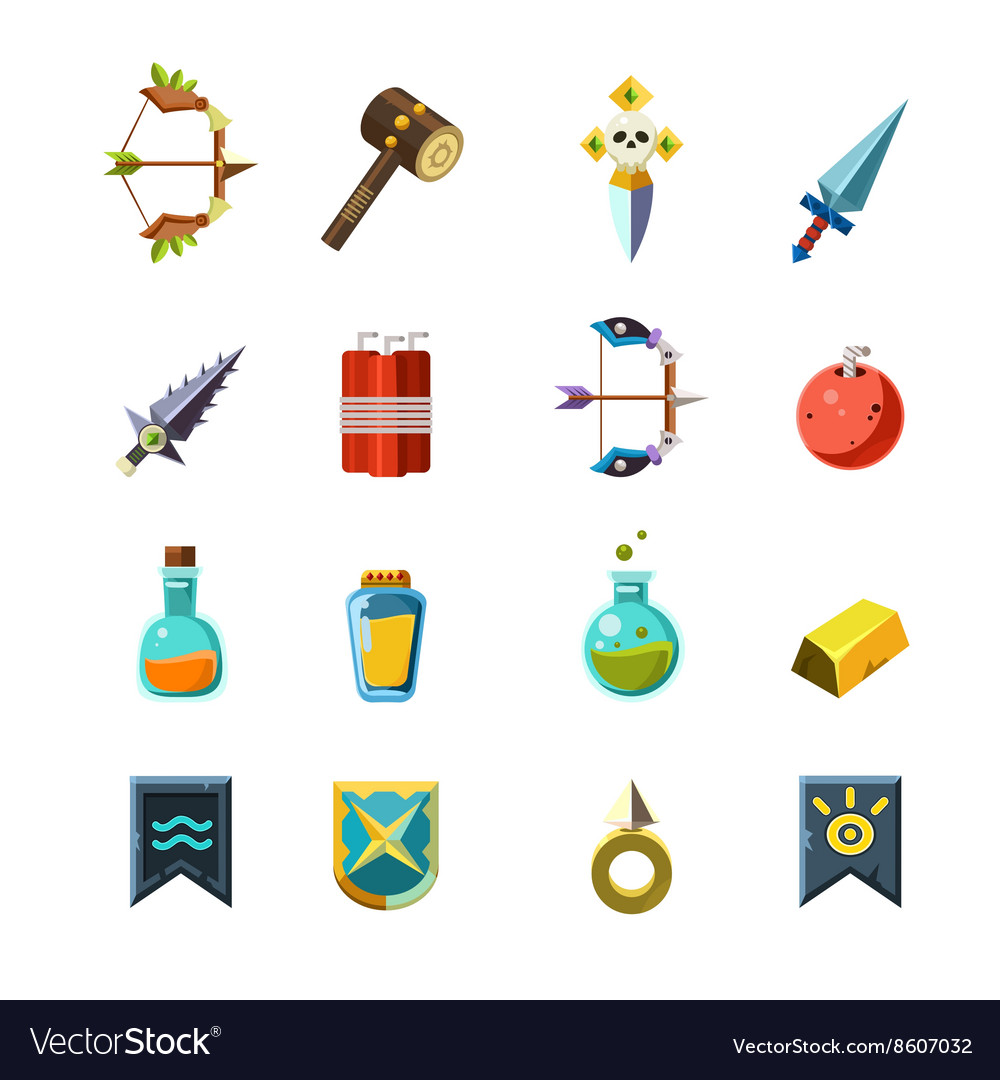 Flash Game Icon Set - RPG & Weapons