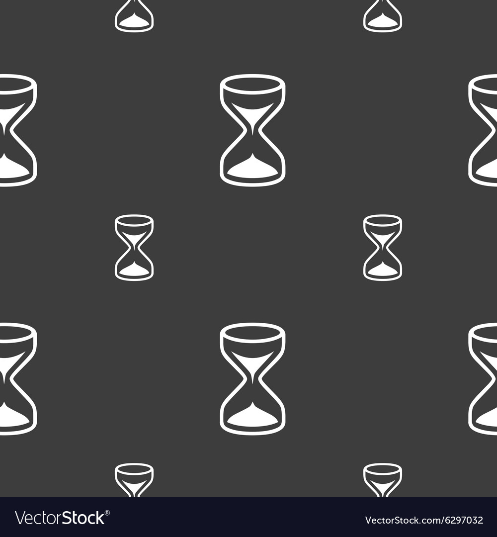 Hourglass sign icon sand timer symbol seamless