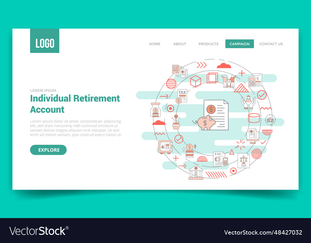 Ira individual retirement account concept