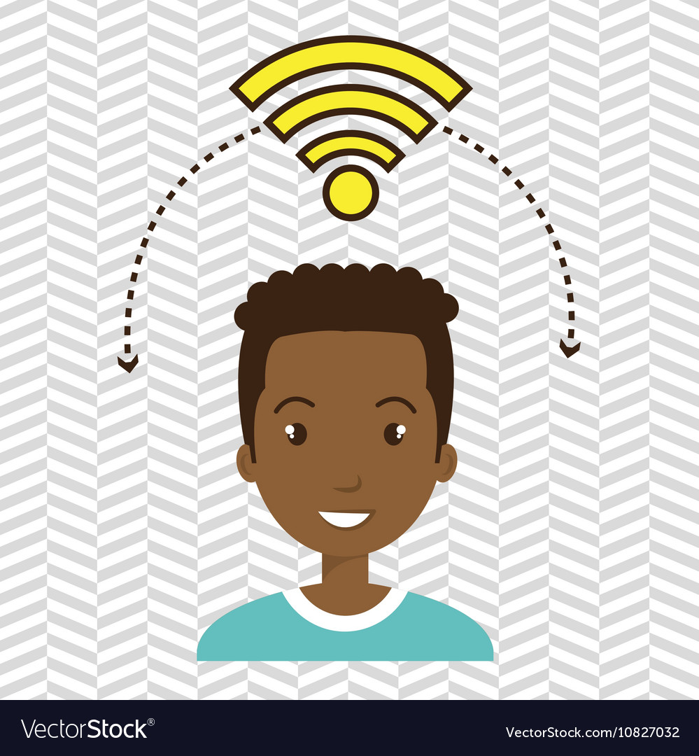 Man wifi web internet connected