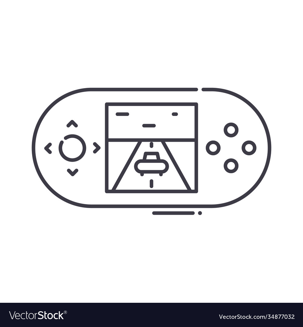 Portable device icon linear isolated