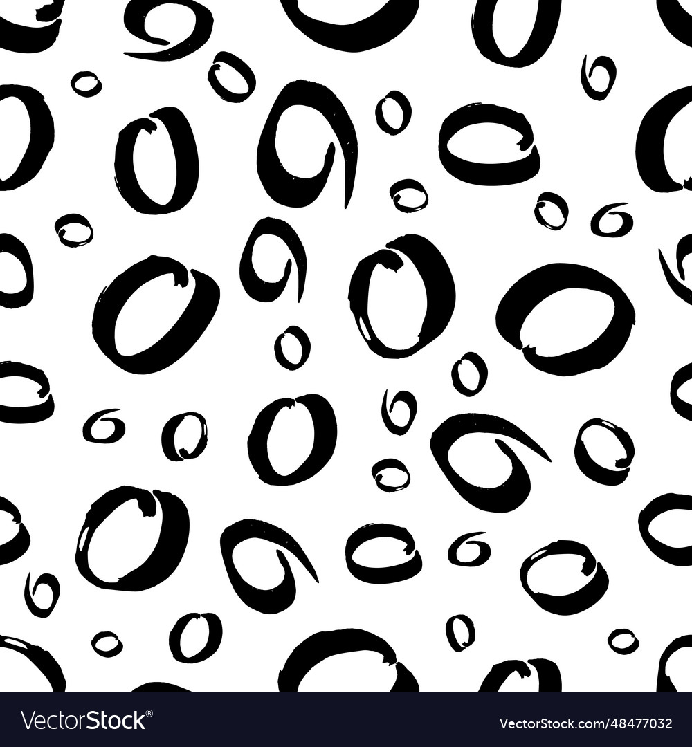 Seamless pattern with sketch circles shape Vector Image Seamless pattern with sketch circles shape