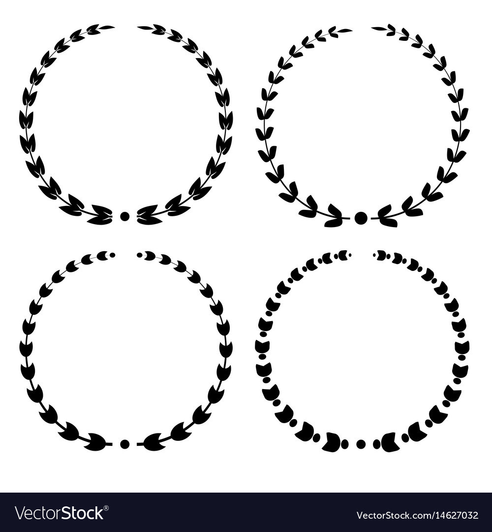 Set of wreath Royalty Free Vector Image - VectorStock