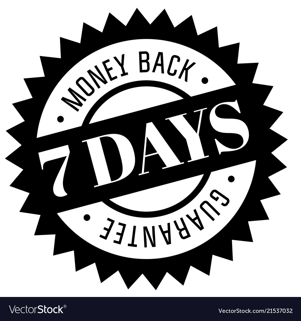 Seven days money back guarantee stamp