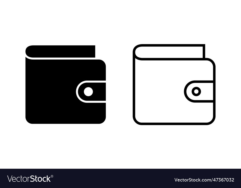 Wallet icon set Vector Image Wallet icon set