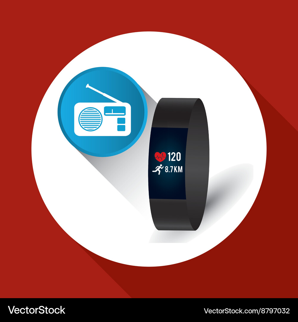 Wearable technology design social media icon Vector Image