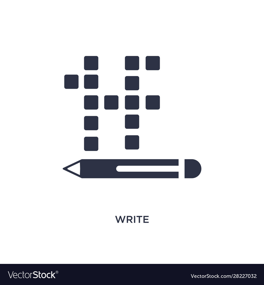 Write icon on white background simple element vector image Write icon on white background simple element