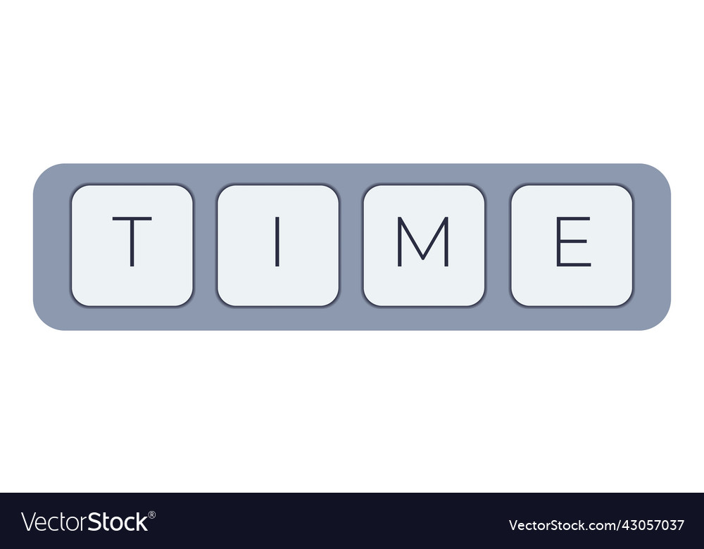 Computertastaturschlüssel mit Zeittasten vector image Computertastaturschlüssel mit Zeittasten