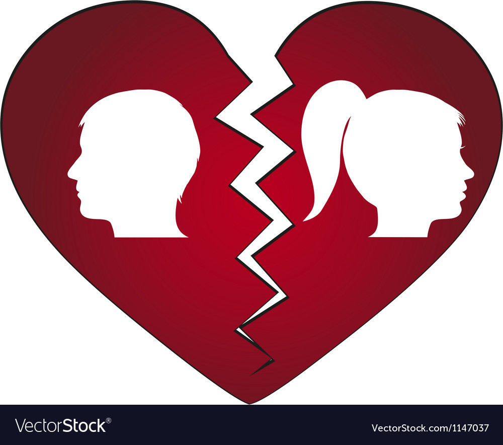 Couple Getting Divorced Royalty Free Vector Image