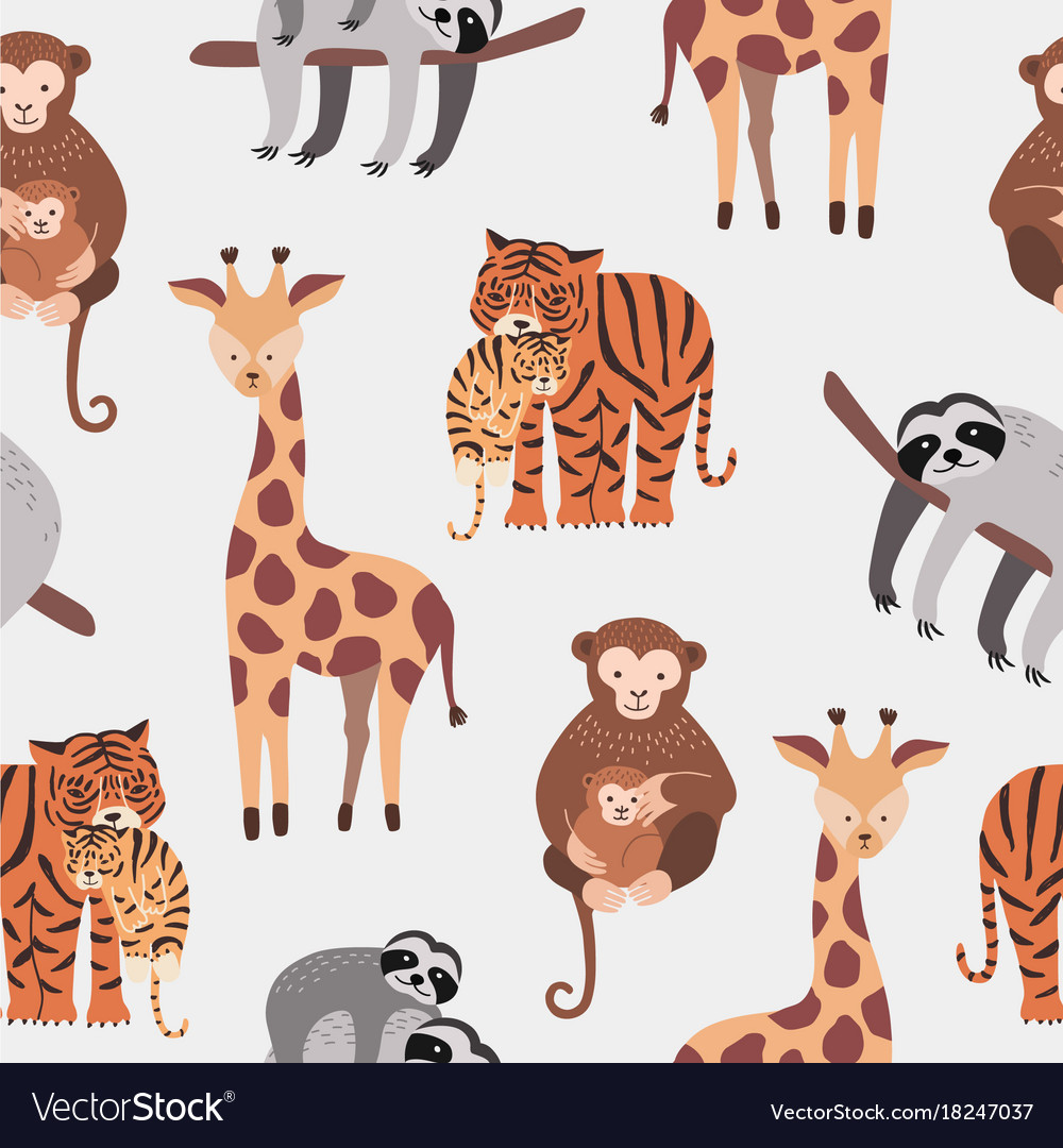 Cute Cartoon Animal Pattern