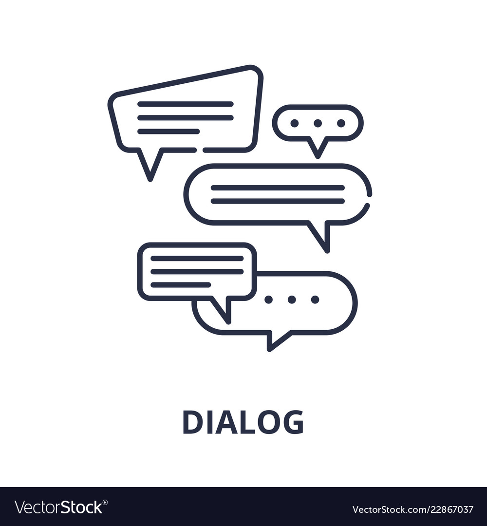 Dialog line icon concept linear Vector Image Dialog line icon concept linear