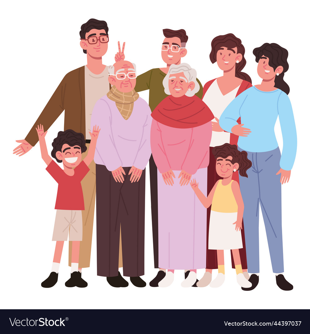 Family people together Royalty Free Vector Image