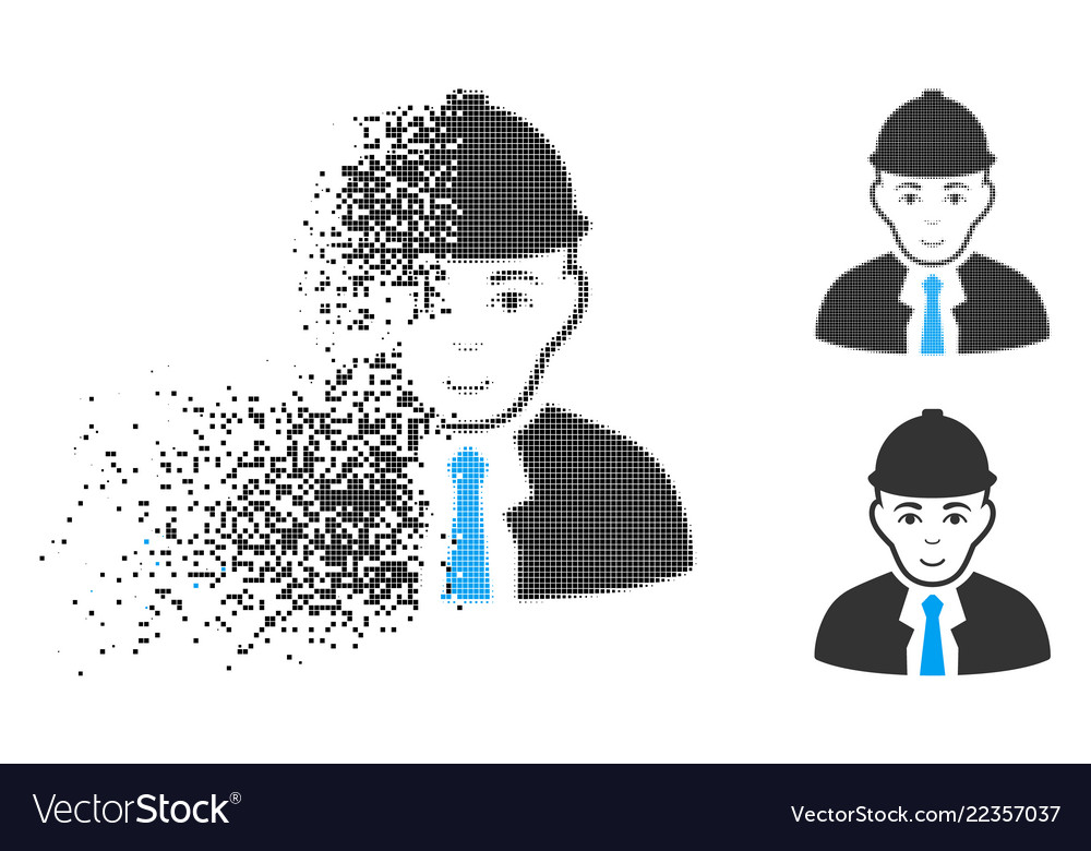 Fragmented Engineer Icon – Disintegration Effect