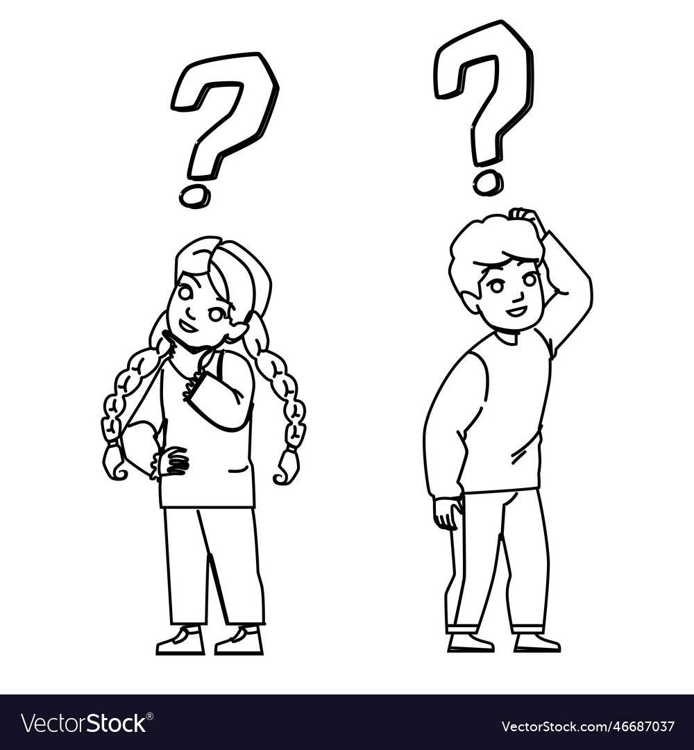 Kid question Royalty Free Vector Image - VectorStock