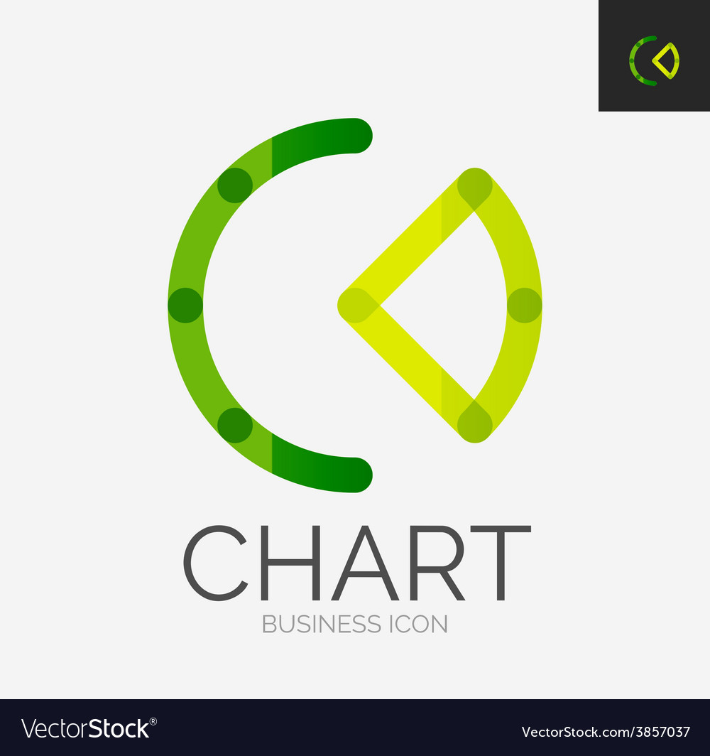 Minimal line design logo chart graph icon