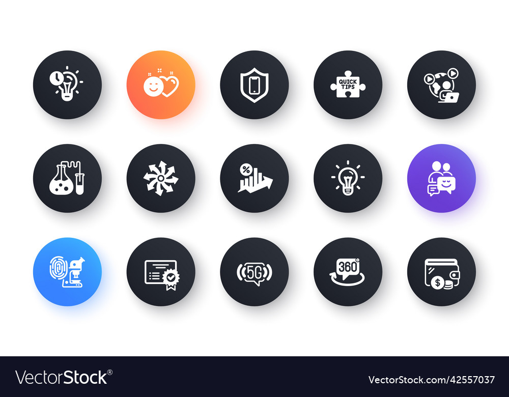 Minimal set of time management quick tips and 360 Vector Image