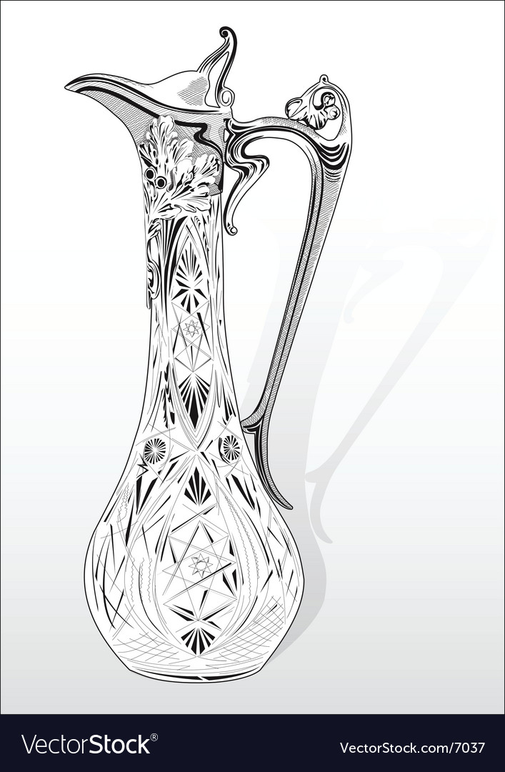Ornate Crystal Jug
