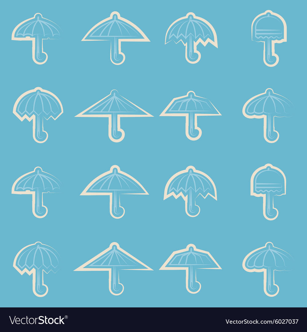 Seamless background with umbrellas