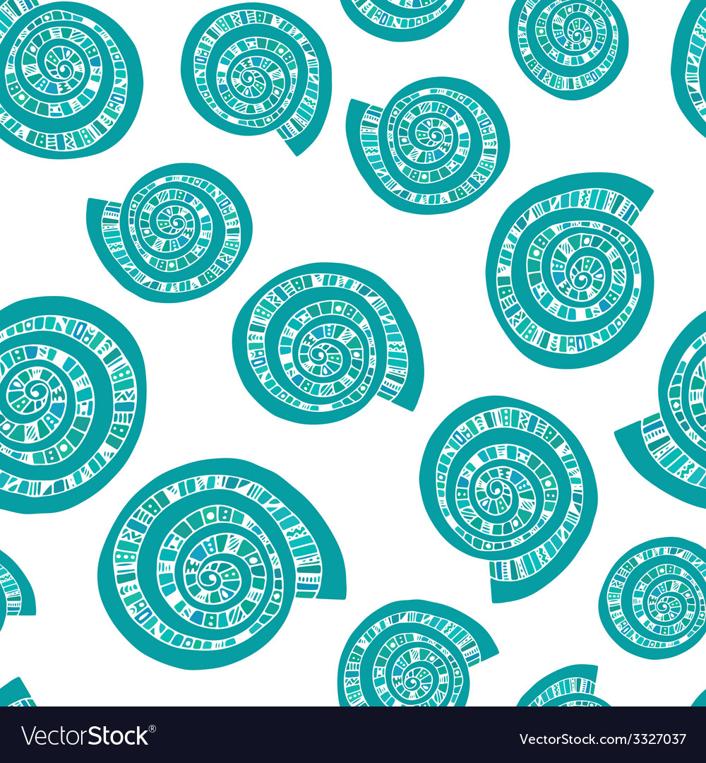 Seashell seamless pattern