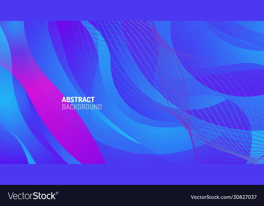 Wave pattern fluid gradients abstract lines vector image Wave pattern fluid gradients abstract lines