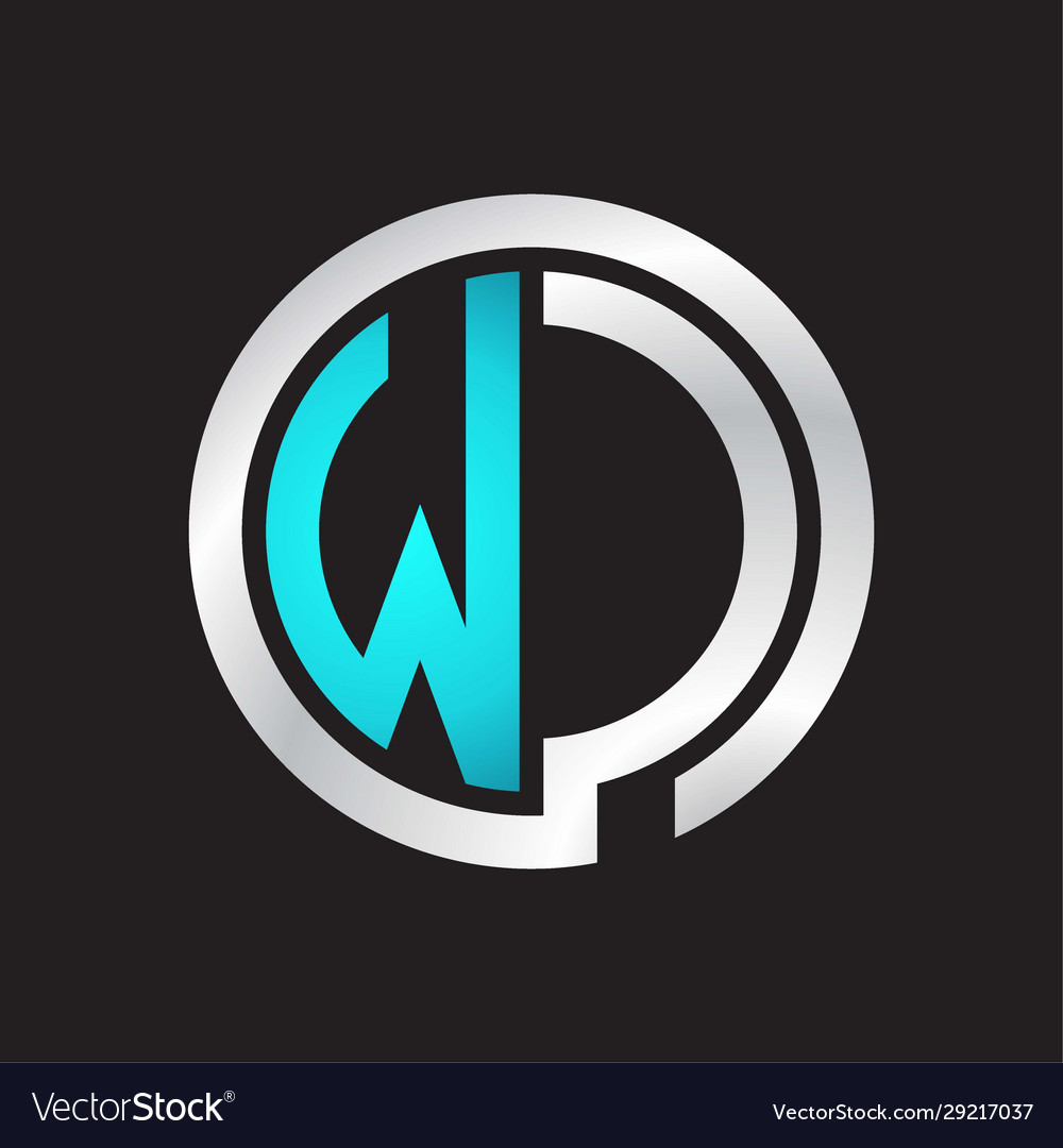 Wc initial logo verknüpft Kreis Monogramm vector image Wc initial logo verknüpft Kreis Monogramm