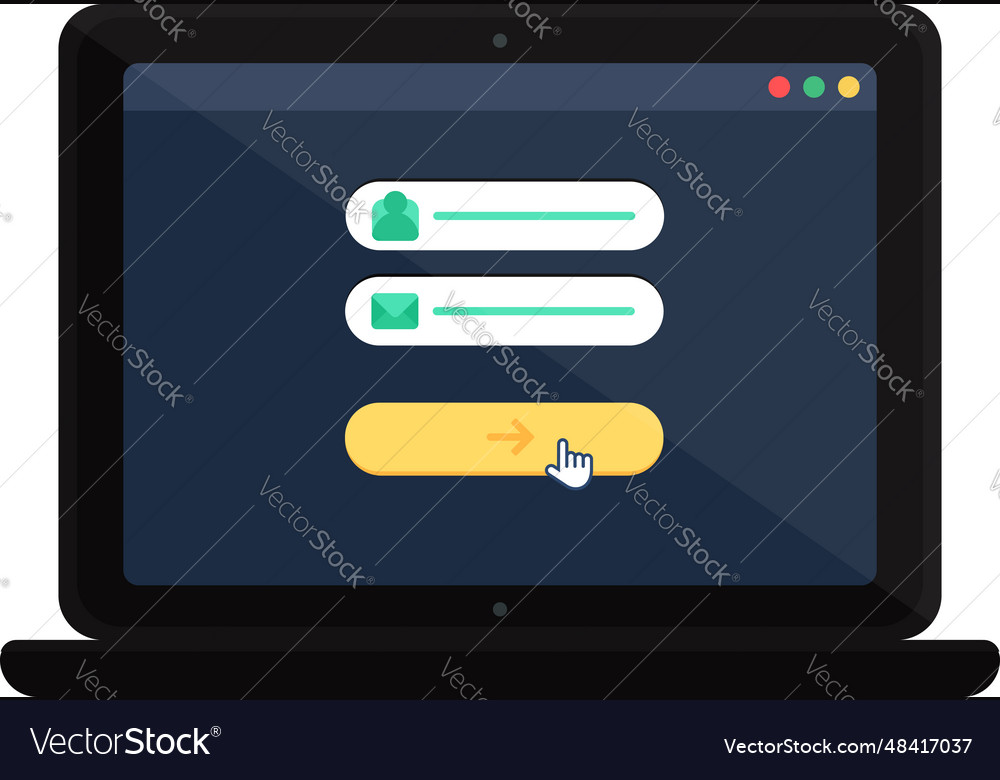 Web page menu on screen of digital gadget