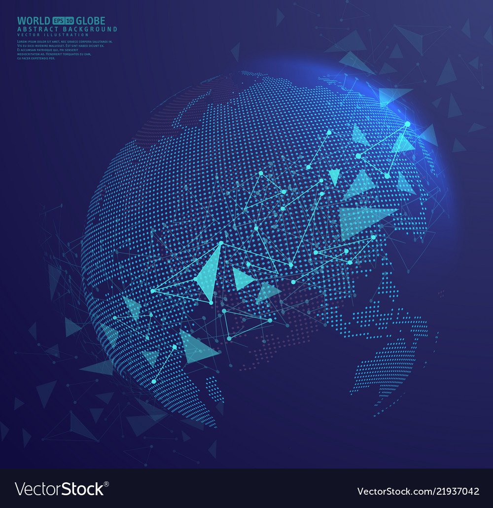 Abstract globe earth with connecting dots
