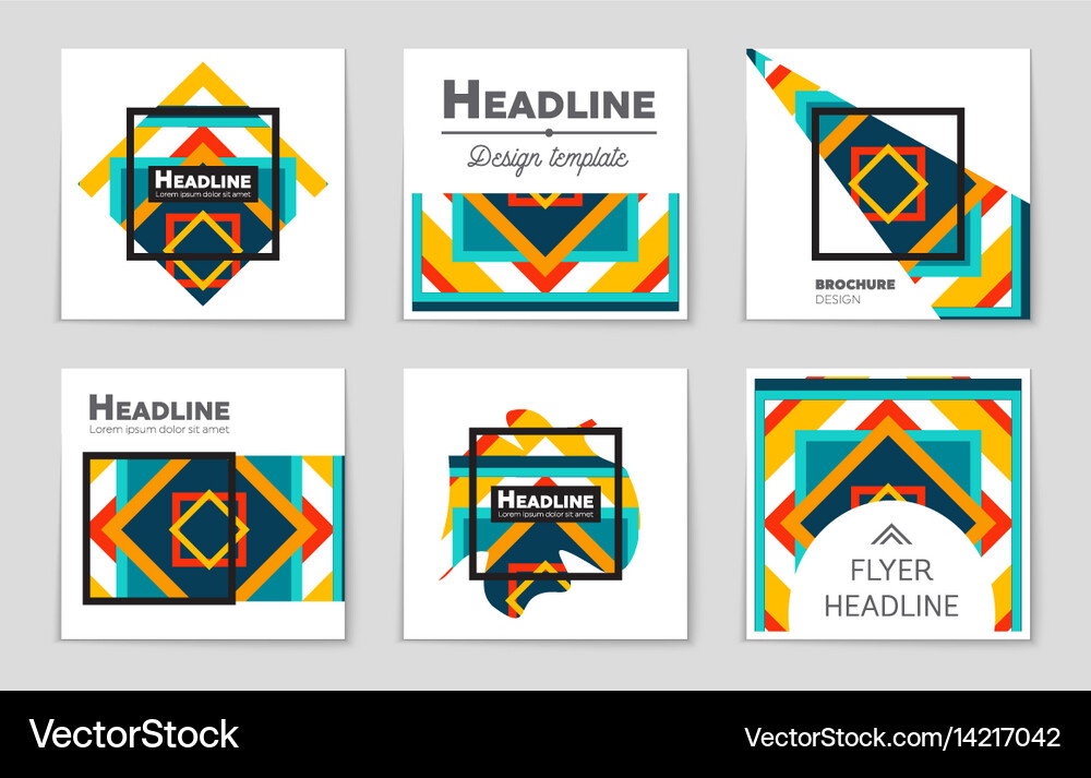 Abstract layout background set for art Royalty Free Vector
