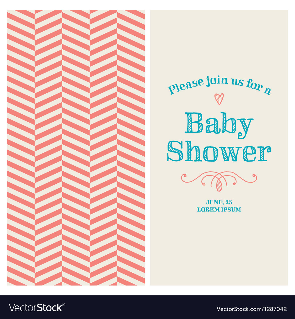 baby shower card ornaments background royalty free vector