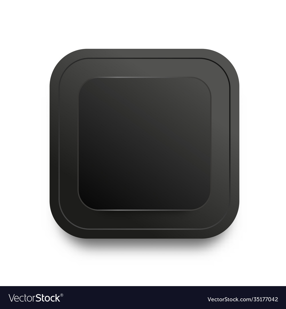 Black material texture template button web icon Vector Image Black material texture template button web icon