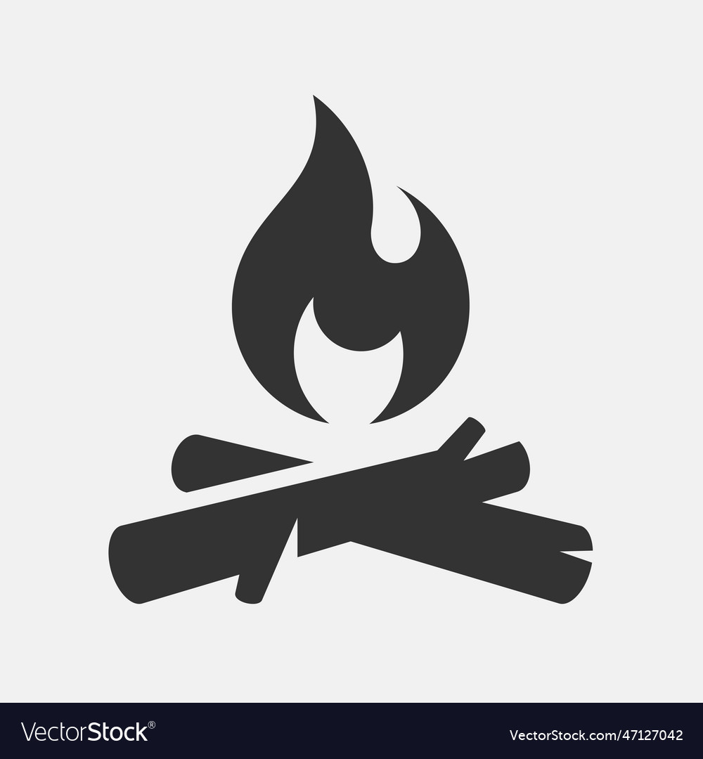 Bonfire simple icon Royalty Free Vector Image - VectorStock