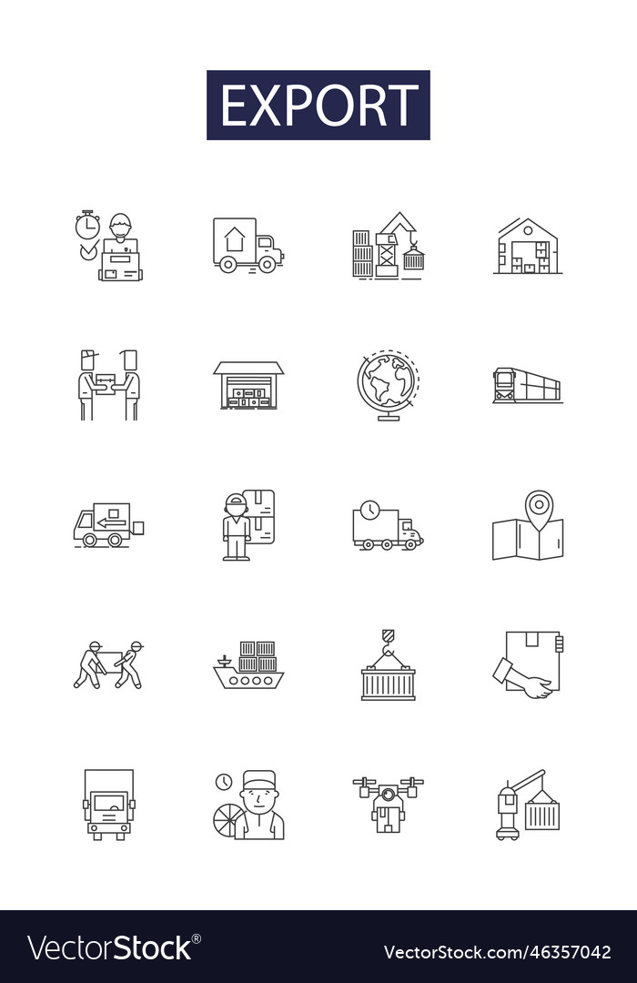 Export line icons and signs exportable