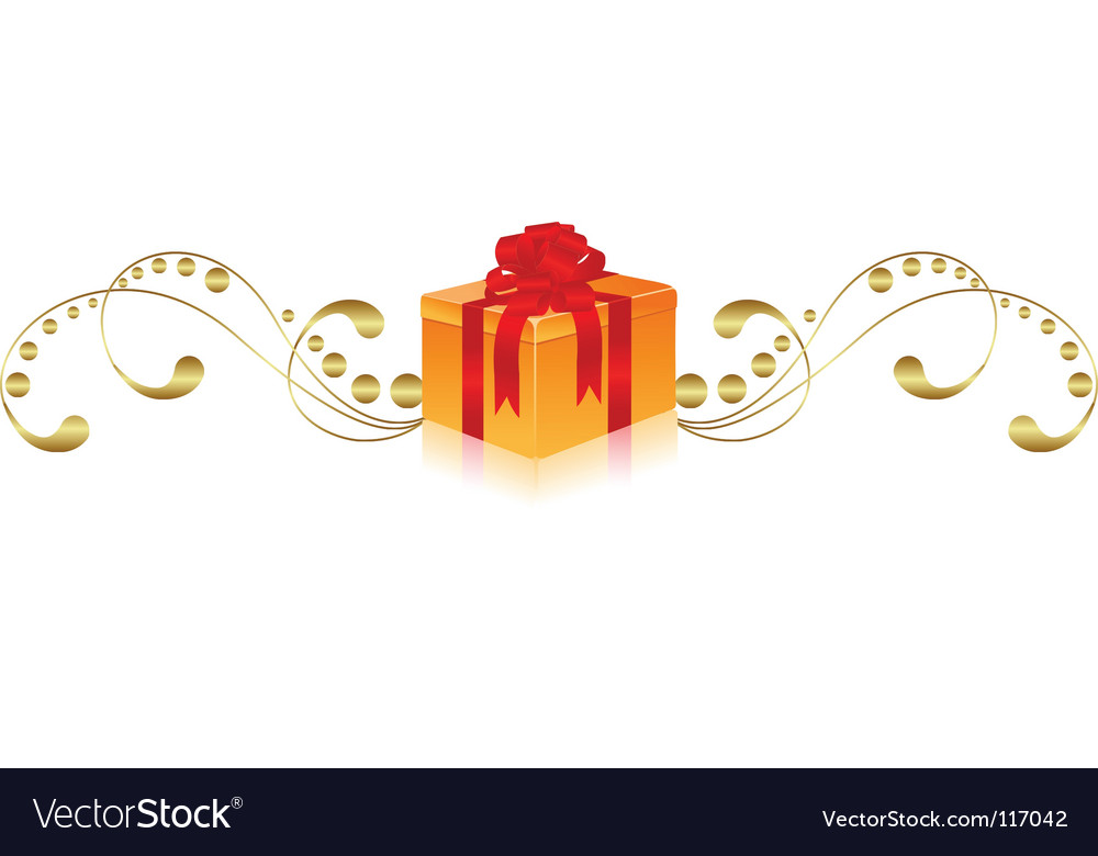gift box border royalty free vector image vectorstock gift border