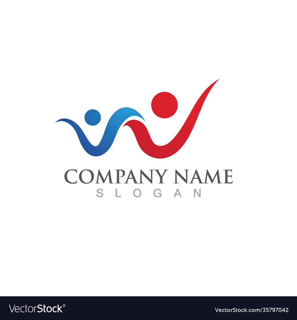 Human character logo sign Royalty Free Vector Image