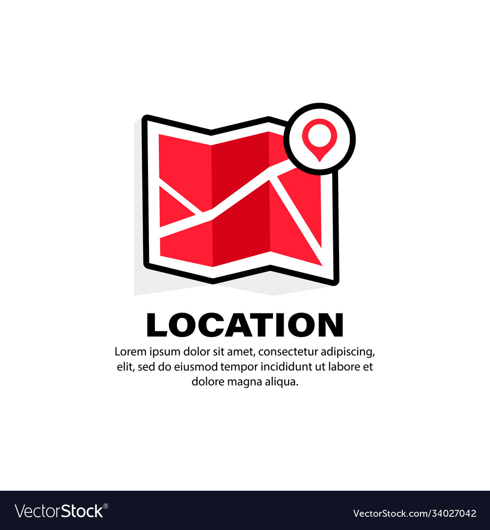 Location icon navigation concept gps map