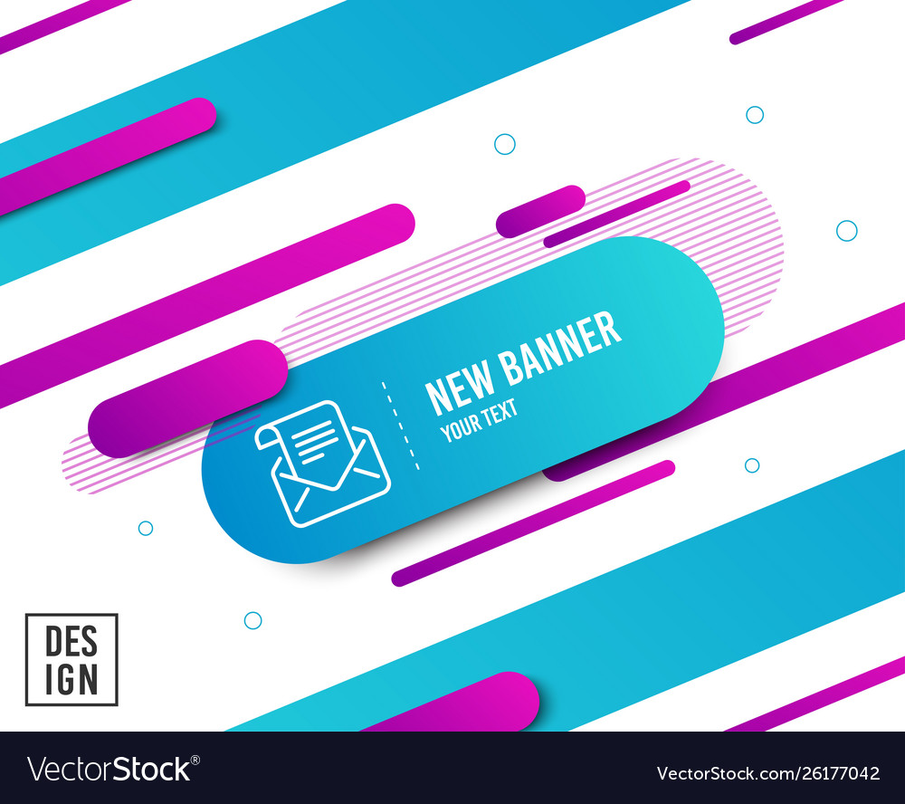 Mail newsletter line icon read message vector image Mail newsletter line icon read message