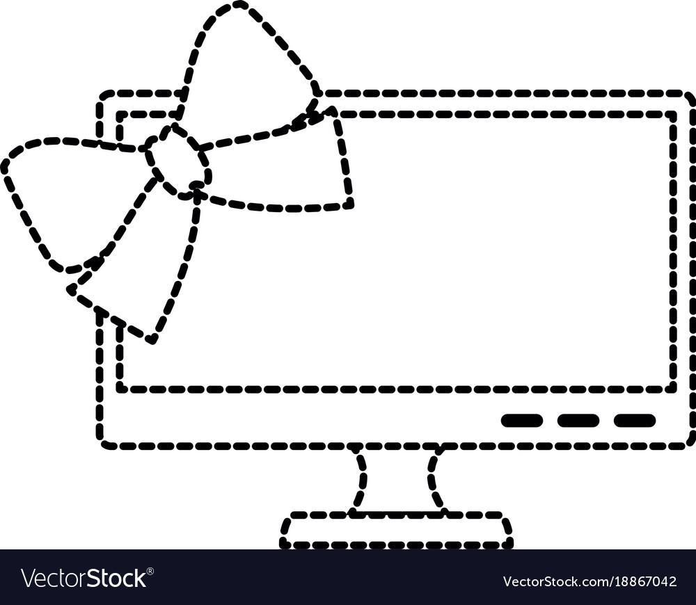 Monitor computer with bowntie