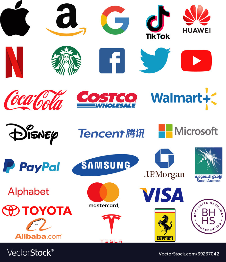 Logos The Famous Brands And Popular Company Logos In Printable Cards ...