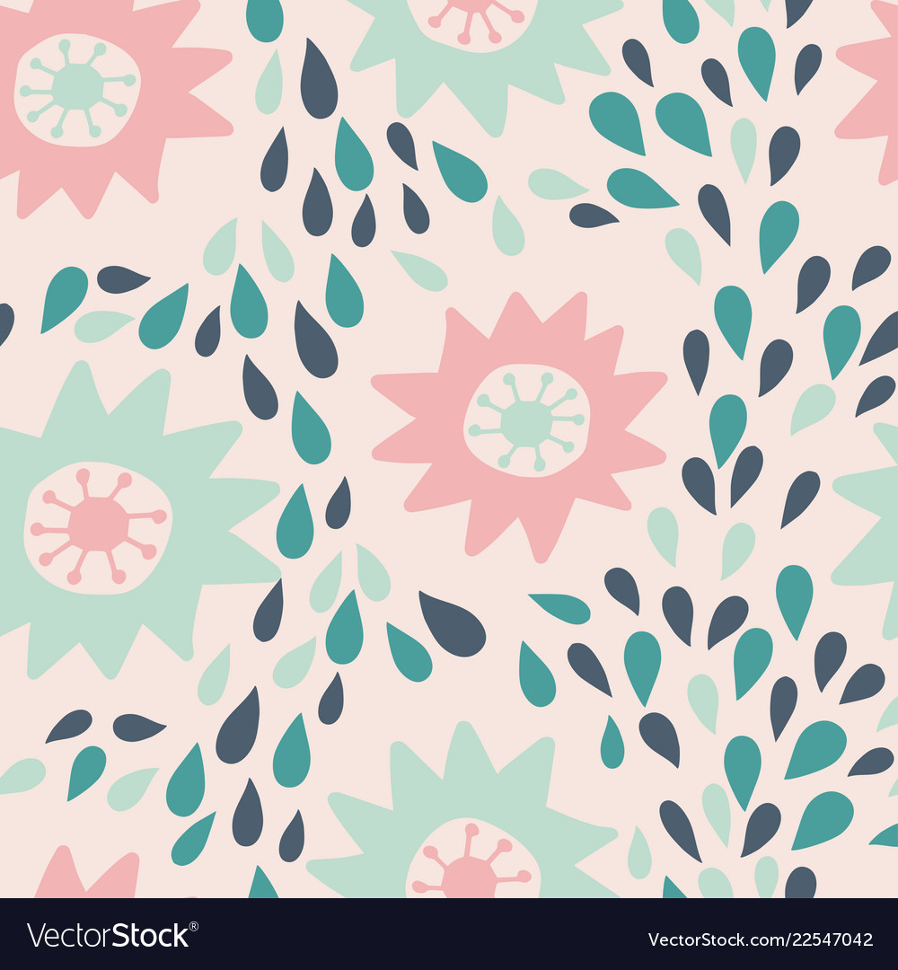 Seamless pattern with the image of abstract plants vector image Seamless pattern with the image of abstract plants