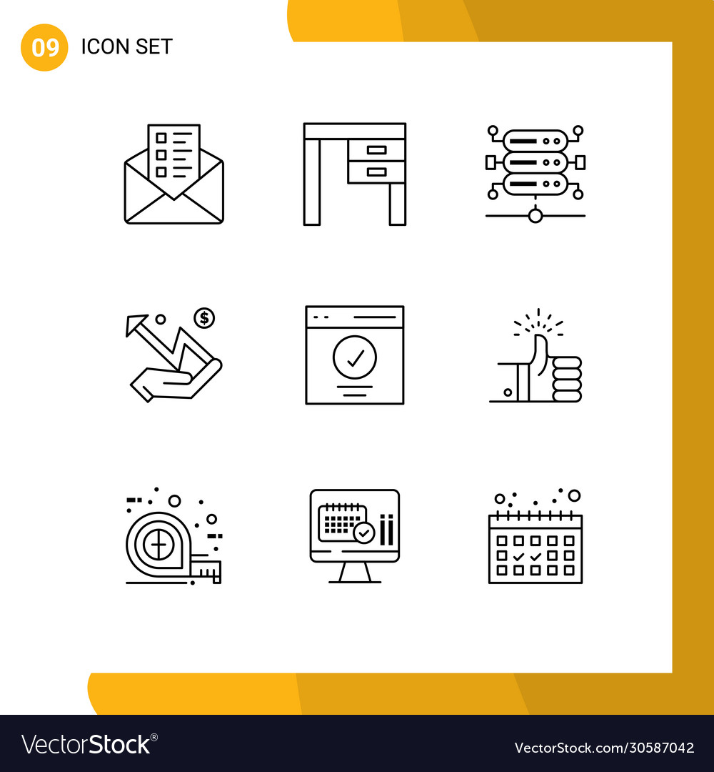 Set 9 outlines on grid for message