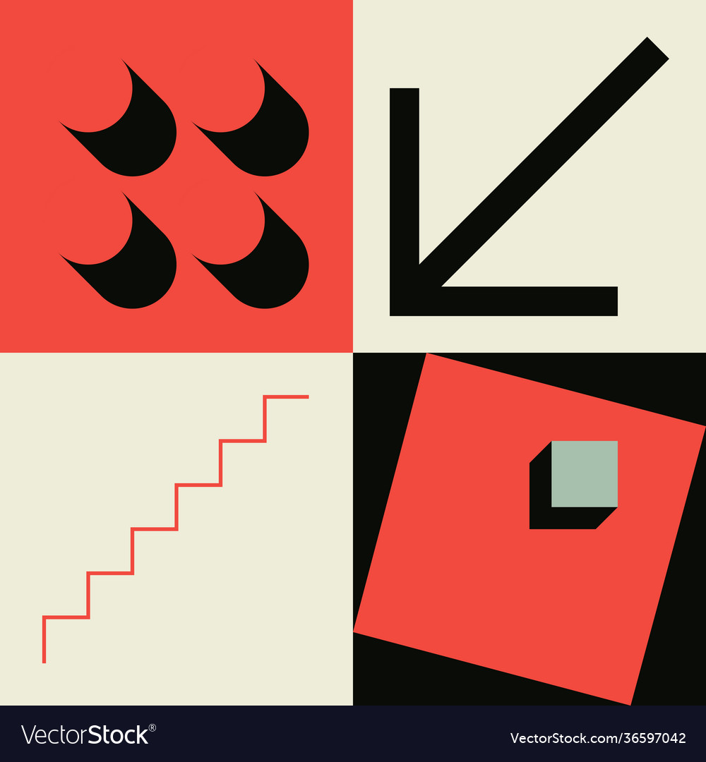 Square abstract pattern design vector image Square abstract pattern design
