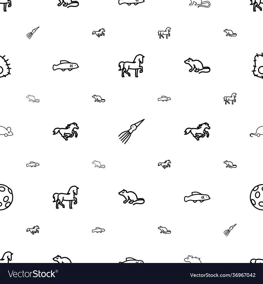 Tail icons pattern seamless white background
