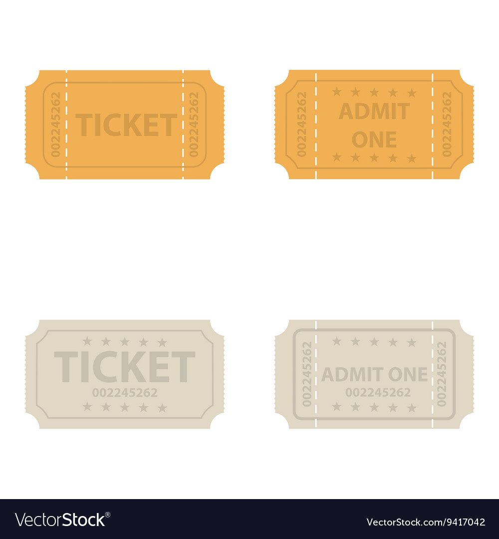 Vintage cinema tickets Royalty Free Vector Image