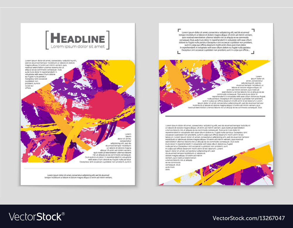 Abstract layout background set for art