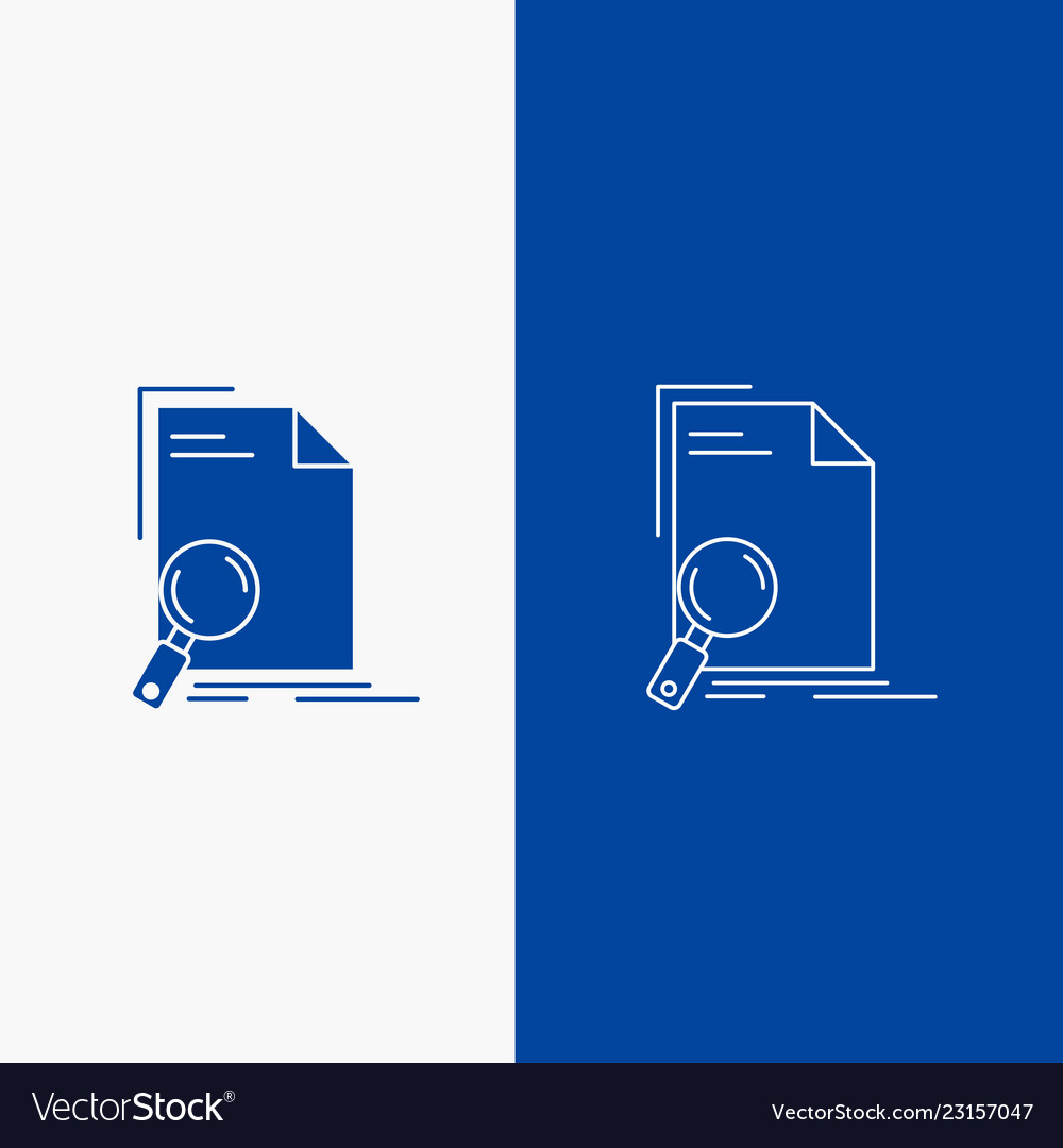 Analysis document file find page line and glyph vector image Analysis document file find page line and glyph