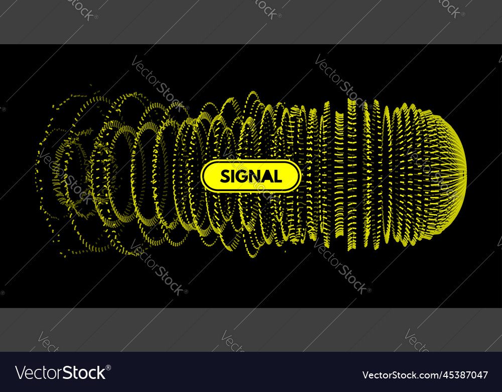 Array mit dynamischen Partikeln 3d Technologie-Stil Vector Image Array mit dynamischen Partikeln 3d Technologie-Stil
