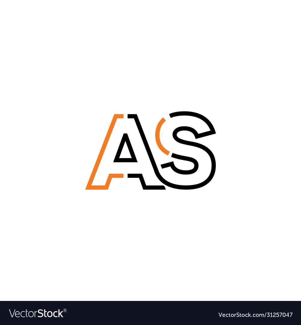 As letter logo icon design template elements