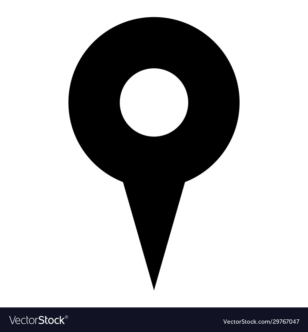 Black map pointer simple flat icon