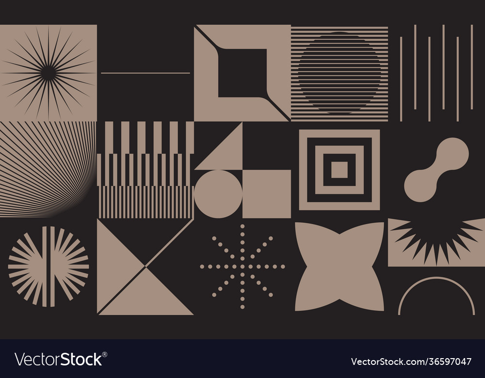 Brutalism design abstract pattern vector image Brutalism design abstract pattern